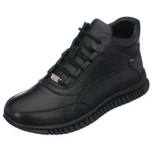 Costo Shoes AG2137 Siyah Büyük Numara Dana Derisi Rahat Geniş Kalıp Erkek Bot