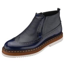 Costo Shoes AGS4007 Lacivert Açma Deri Hafif Rahat Eva Taban Geniş Kalıp Premium Serisi Erkek Bot