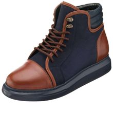 Costo Shoes ALA808 Lacivert Çift Katlı Termo Taban Büyük Numara Dana Derisi Rahat Geniş Kalıp Üst Kalite Erkek Bot