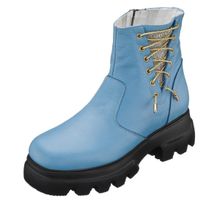 Costo Shoes Gaye1003 Bebe Mavisi Dana Derisi Rahat Geniş Kalıp Exra Hafif Eva Taban Özel Seri Kadın Bot