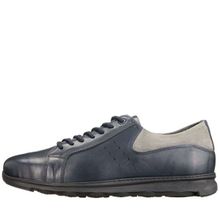 Costo Shoes GG8013 Koyu Lacivert Dana Derisi Kauçuk Taban Rahat Geniş Kalıp Büyük Numara 4 Mevsim Erkek Ayakkabısı