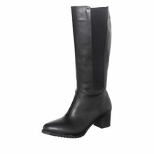 Costo Shoes K4001 Siyah Streçli Büyük Numara Kadın Çizme