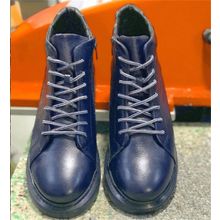 Costo Shoes MHG201 Lacivert Büyük Numara Dana Derisi Erkek Bot