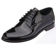 Costo Shoes NV1086 Siyah Rugan Neolit Taban Büyük Numara Erkek Klasik Ayakkabı