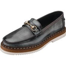 Costo Shoes SNM1910 Gri Açma Deri Eva Rahat Hafif Taban Giydirimi Rahat Geniş Kalıp Özel Seri El İşçiliği Erkek Ayakkabı