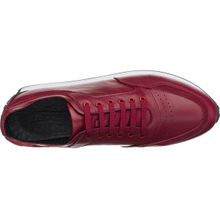 Costo Shoes YC2023 Bordo Deri Rahat Hafif Taban Geniş Kalıp Yeni Sezon Erkek Spor Ayakkabı