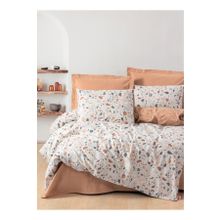 Cotton Box 160x200 cm Minimal Çift Kişilik Lastikli Çarşaflı Oniks Karamel Nevresim Takımı