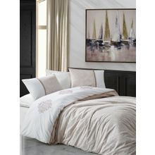 Cotton Box Brode Ranforce Çift Kişilik Carel Kahve Nevresim Takımı