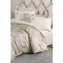 Cotton Box Elite Beatrix Bej Saten Çift Kişilik 200x220 cm Nevresim Takımı