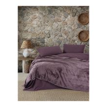 Cotton Box Flossy Velvet Çift Kişilik Mürdüm 200x220 cm Nevresim Takımı