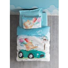 Cotton Box Junior Ranforce Tek Kisilik Nevresim Takimi Lastikli Carsafli Buddy Mavi