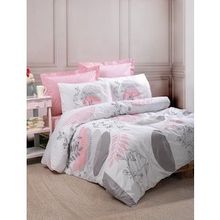 Cotton Box Line Art Pretty Pembe Çift Kişilik Nevresim Takımı