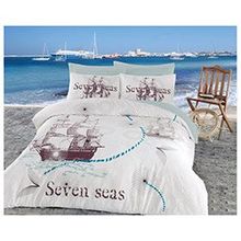 Cotton Box Maritime Tek Kişilik Nevresim Takımı Larum Lacivert