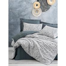 Cotton Box Minimal Lastikli Molly Antrasit Çift Kişilik 200x220 cm Nevresim Takımı