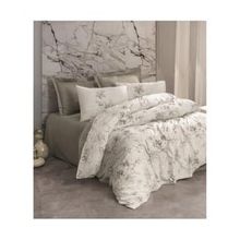 Cotton Box Saten Çift Kişilik Florid Vizon 200x220 cm Nevresim Takımı