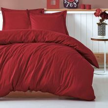Cotton Box Stripe Bordo Çift Kişilik Nevresim Takımı