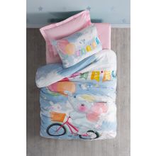 Cotton Box Tek Kişilik Happy Pembe Junior 170x220 cm Nevresim Takımı