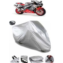 Coverplus Aprilia RSV Mille Gri Arka Çanta Uyumlu Su Geçirmez Motosiklet Brandası