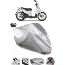 Coverplus Aprilia Scarabeo 100 Gri Arka Çanta Uyumlu Su Geçirmez Motosiklet Brandası