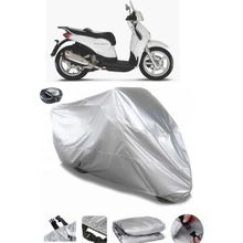 Coverplus Aprilia Scarabeo 200 Gri Arka Çanta Uyumlu Su Geçirmez Motosiklet Brandası