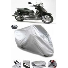 Coverplus Aprilia Scarabeo 500 Gri Arka Çanta Uyumlu Su Geçirmez Motosiklet Brandası