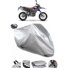 Coverplus Aprilia SX 125 Gri Arka Çanta Uyumlu Su Geçirmez Motosiklet Brandası