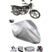 Coverplus Bisan Toprak WRC 100 Gri Arka Çanta Uyumlu Su Geçirmez Motosiklet Brandası