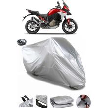 Coverplus Ducati Multistrada Gri Arka Çanta Uyumlu Su Geçirmez Motosiklet Brandası