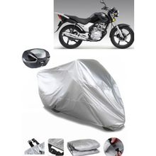 Coverplus Honda CB 125E Gri Arka Çanta Uyumlu Su Geçirmez Motosiklet Brandası