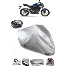 Coverplus Honda CB 250 Gri Arka Çanta Uyumlu Su Geçirmez Motosiklet Brandası