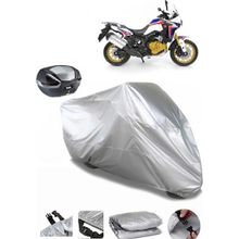 Coverplus Honda CRF1000L Africa Twin Adventure Sports Gri Arka Çanta Uyumlu Su Geçirmez Motosiklet Brandası