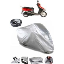Coverplus Honda Fizy 125 Gri Arka Çanta Uyumlu Su Geçirmez Motosiklet Brandası