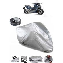Coverplus Honda Forza 750 Gri Arka Çanta Uyumlu Su Geçirmez Motosiklet Brandası