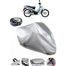 Coverplus Honda Innova 125 Gri Arka Çanta Uyumlu Su Geçirmez Motosiklet Brandası
