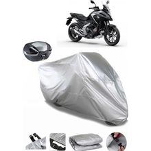 Coverplus Honda NC 750 X DCT Gri Arka Çanta Uyumlu Su Geçirmez Motosiklet Brandası