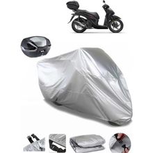 Coverplus Honda SH 150 Gri Arka Çanta Uyumlu Su Geçirmez Motosiklet Brandası