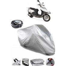 Coverplus Honda Spacy 110 Alpha Gri Arka Çanta Uyumlu Su Geçirmez Motosiklet Brandası