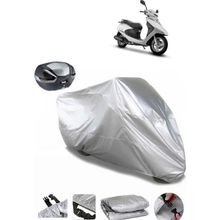 Coverplus Honda Spacy 110 Gri Arka Çanta Uyumlu Su Geçirmez Motosiklet Brandası