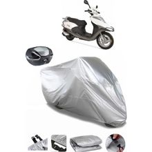 Coverplus Honda Spacy 125 Gri Arka Çanta Uyumlu Su Geçirmez Motosiklet Brandası