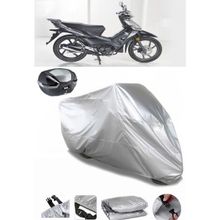 Coverplus Honda Wing-Go Gri Arka Çanta Uyumlu Su Geçirmez Motosiklet Brandası