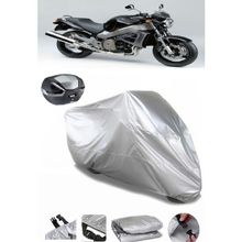 Coverplus Honda x11 CB 1100 SF Gri Arka Çanta Uyumlu Su Geçirmez Motosiklet Brandası