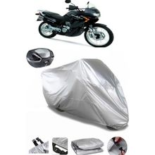 Coverplus Honda XL 650 Transalp Gri Arka Çanta Uyumlu Su Geçirmez Motosiklet Brandası