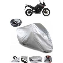 Coverplus Honda XL 750 Transalp Gri Arka Çanta Uyumlu Su Geçirmez Motosiklet Brandası