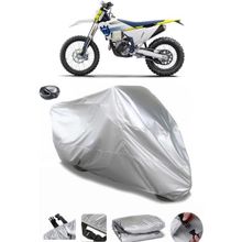 Coverplus Husqvarna FE 350 Gri Arka Çanta Uyumlu Su Geçirmez Motosiklet Brandası