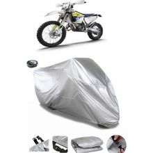 Coverplus Husqvarna TE 125 Gri Arka Çanta Uyumlu Su Geçirmez Motosiklet Brandası