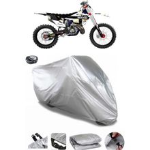 Coverplus Husqvarna TE 250 Gri Arka Çanta Uyumlu Su Geçirmez Motosiklet Brandası