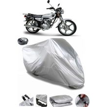 Coverplus Kanuni BS 125 Gri Arka Çanta Uyumlu Su Geçirmez Motosiklet Brandası