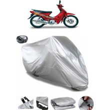 Coverplus Kanuni Seyhan 100C Gri Arka Çanta Uyumlu Su Geçirmez Motosiklet Brandası
