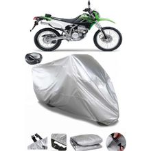 Coverplus Kawasaki KLX 250 Gri Arka Çanta Uyumlu Su Geçirmez Motosiklet Brandası