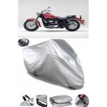 Coverplus Kawasaki VN 1500 Classic Tourer Gri Arka Çanta Uyumlu Su Geçirmez Motosiklet Brandası